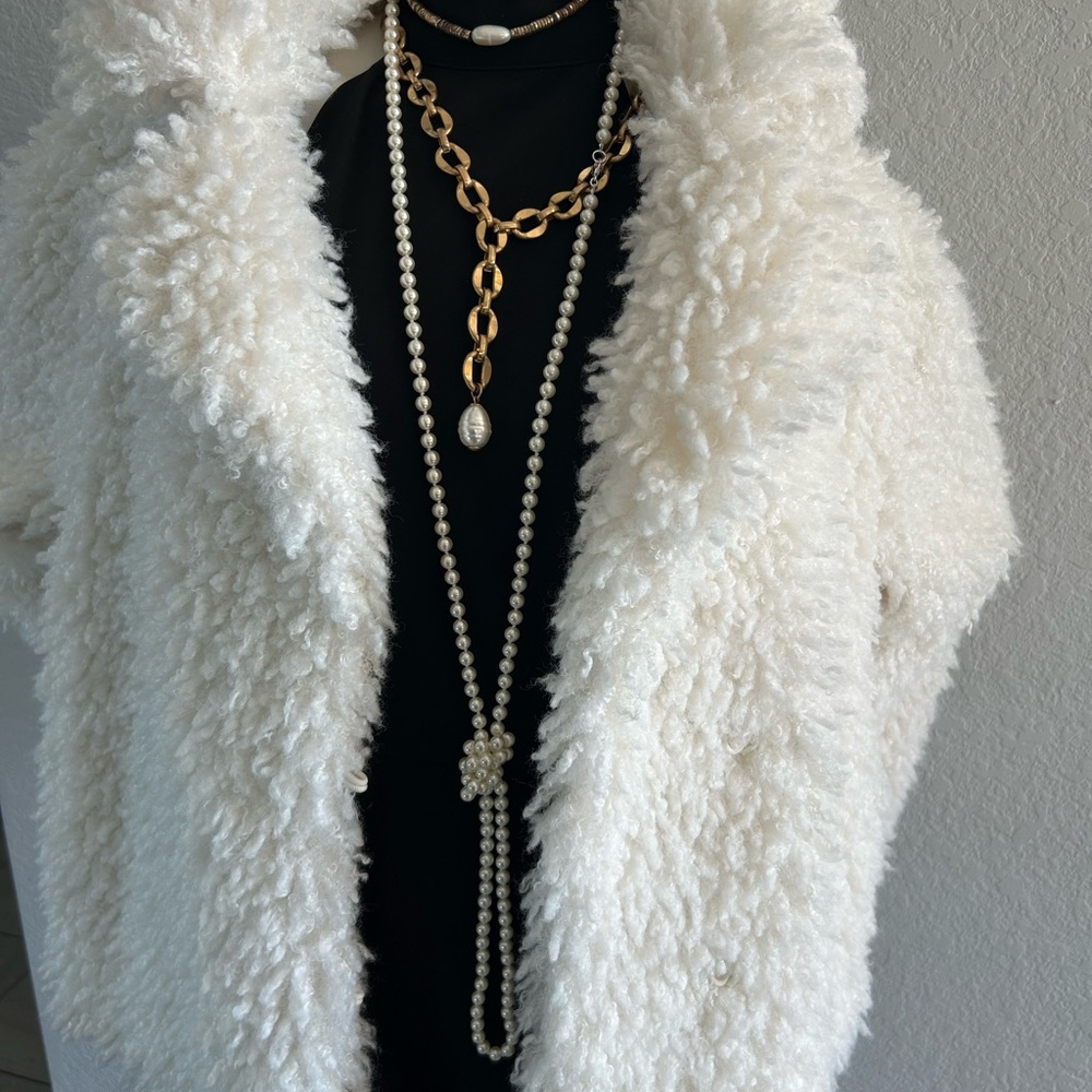 Little Moon Cream Fuzzy Jacket